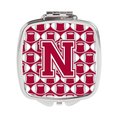 Carolines Treasures Letter N Football Crimson, Grey and White Compact Mirror CJ1065-NSCM